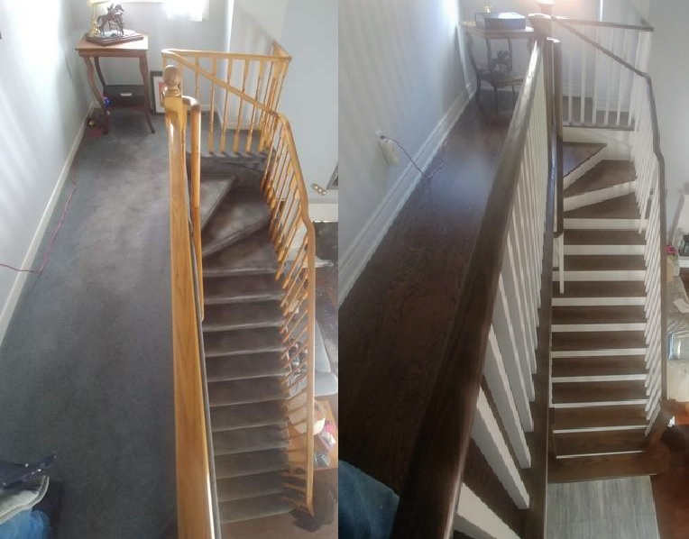 Before and After - Toronto Staircase Renovation
