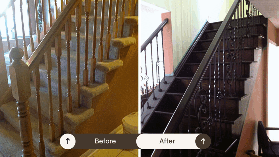 Before and After - Toronto Staircase Renovation