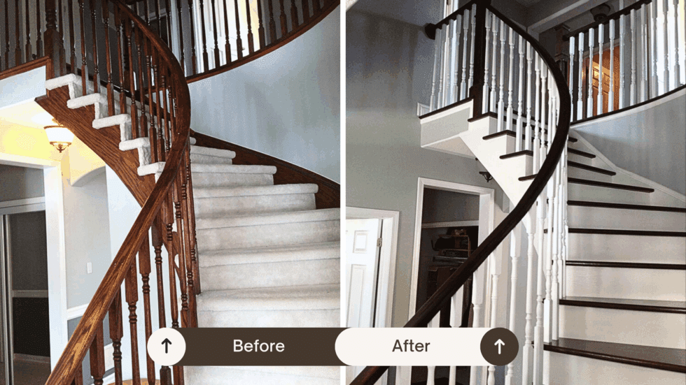 Before and After - Toronto Staircase Renovation