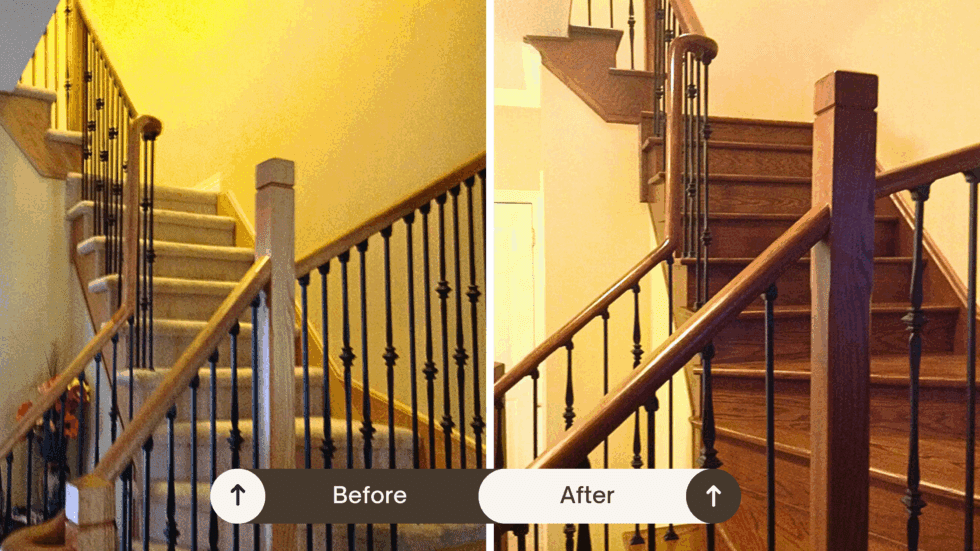 Before and After - Toronto Staircase Renovation